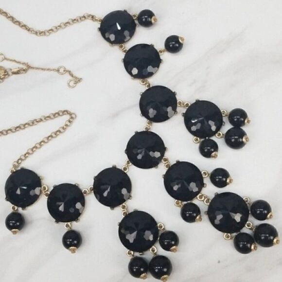 J Crew Black Large Bubble Statement Necklace - Picture 5 of 5
